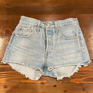 Levi’s Original 501 100% Cotton Button Fly  Cut Off Jean Shorts